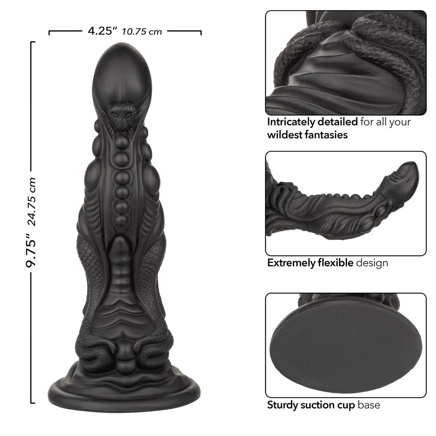 Monster Dong The Colossus 9.75 Inch Black Large Dildo Toy > Dildos > Fantasy - Tophatter Daily Deals