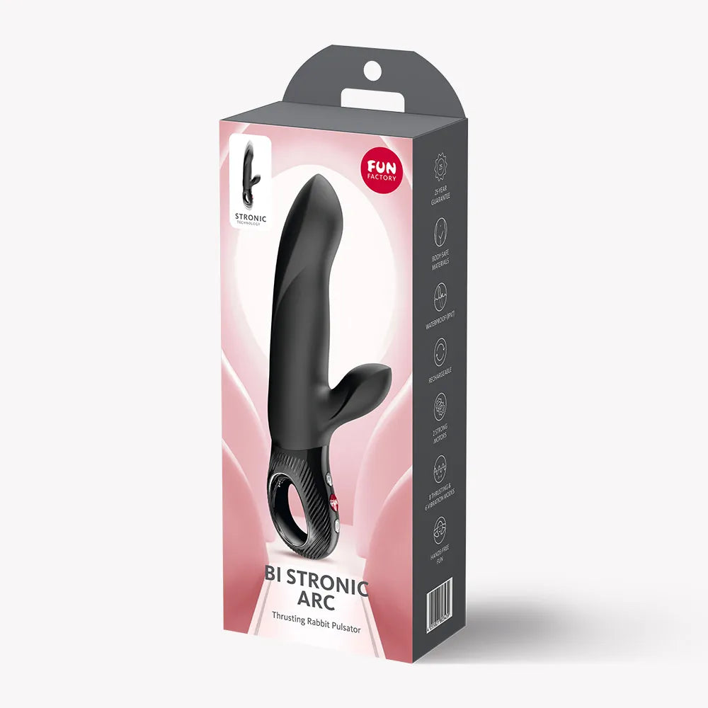 Bi Stronic Arc (Black) – Waterproof Rechargeable 8.78 Inch Vibrator > Vibrators > Ladies > Rabbit - Tophatter Daily Deals