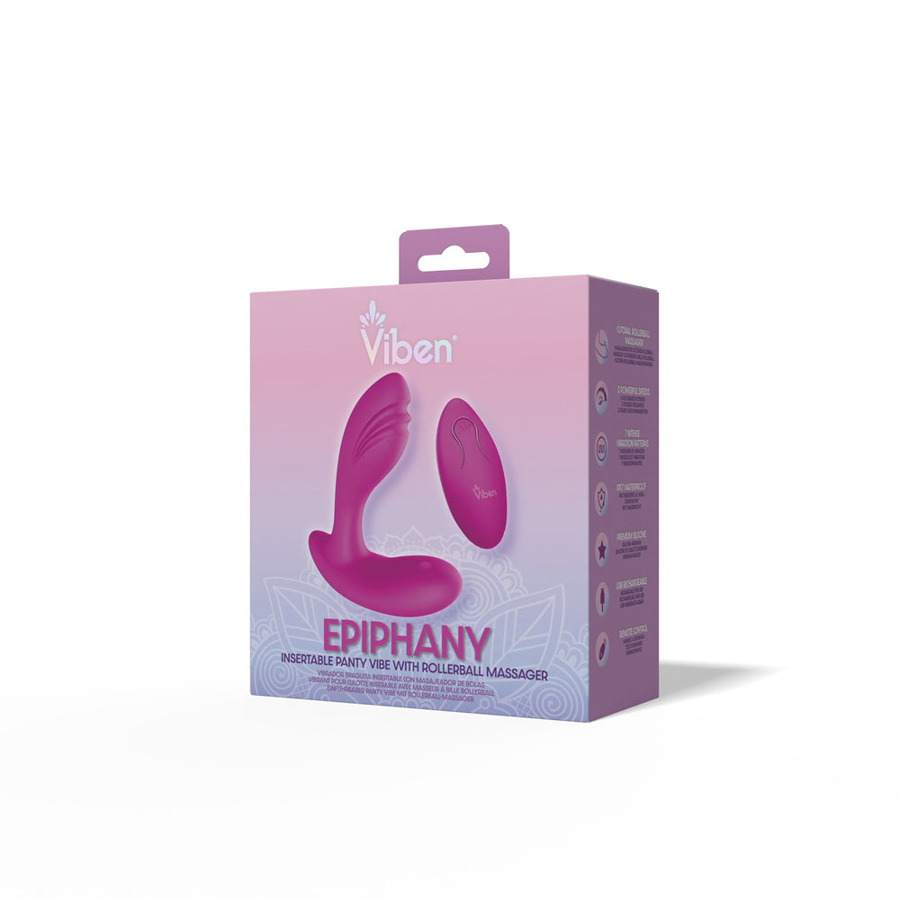 Epiphany Clitoral Rollerball Panty Vibe (Berry) – Remote-Controlled Dual Motor Panty Vibrator > Sex Toys For Ladies > Panty Vibes - Tophatter Daily Deals
