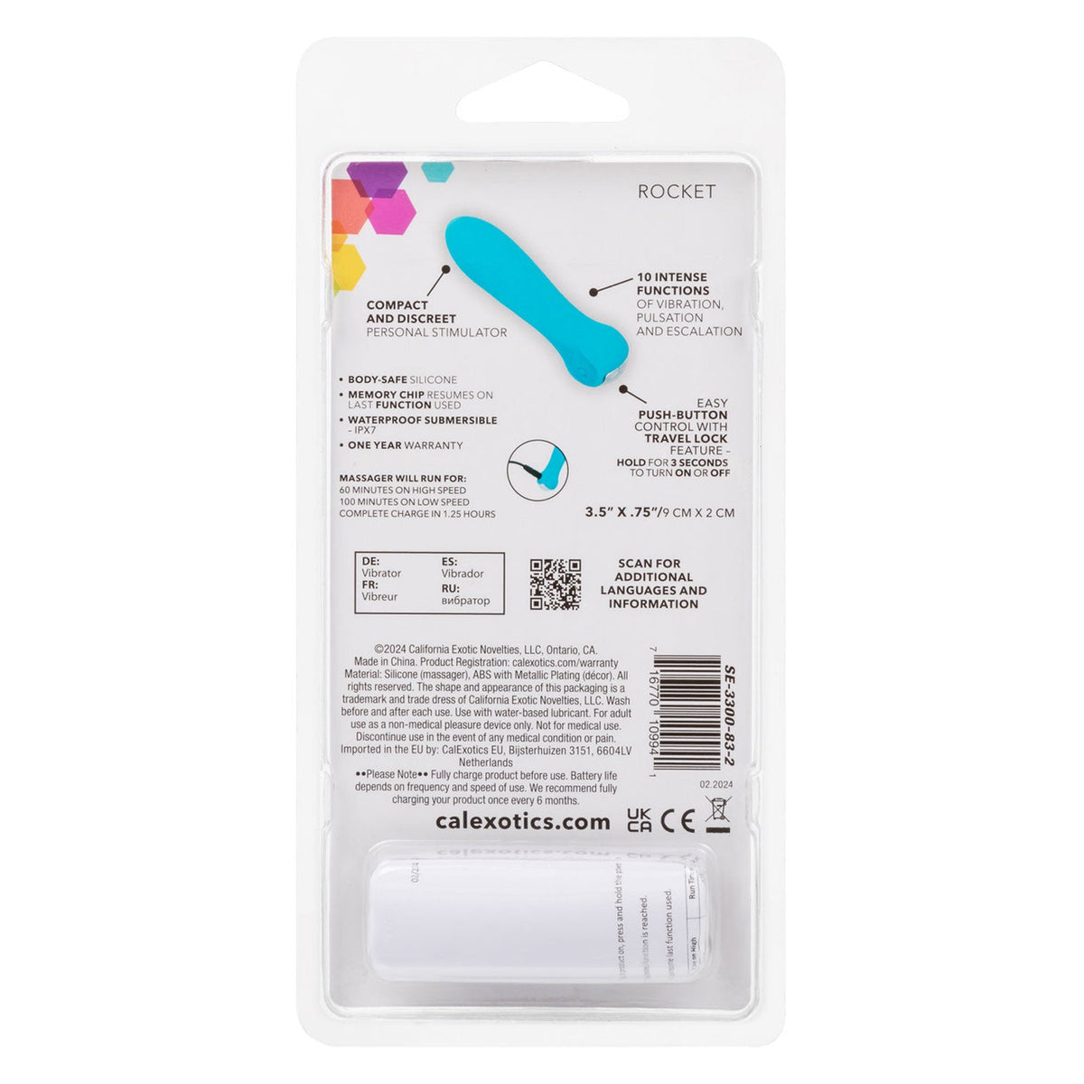 Kyst™ Rocket Compact Blue Personal Silicone Stimulator > Vibrators > Standard Vibrators - Tophatter Daily Deals