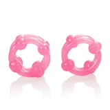 Island Rings Double Stacker Pink Glow in the Dark Stretchy TPE Cock Rings 0.75 Inch 2cm > Cock Ring > Sets - Tophatter Daily Deals