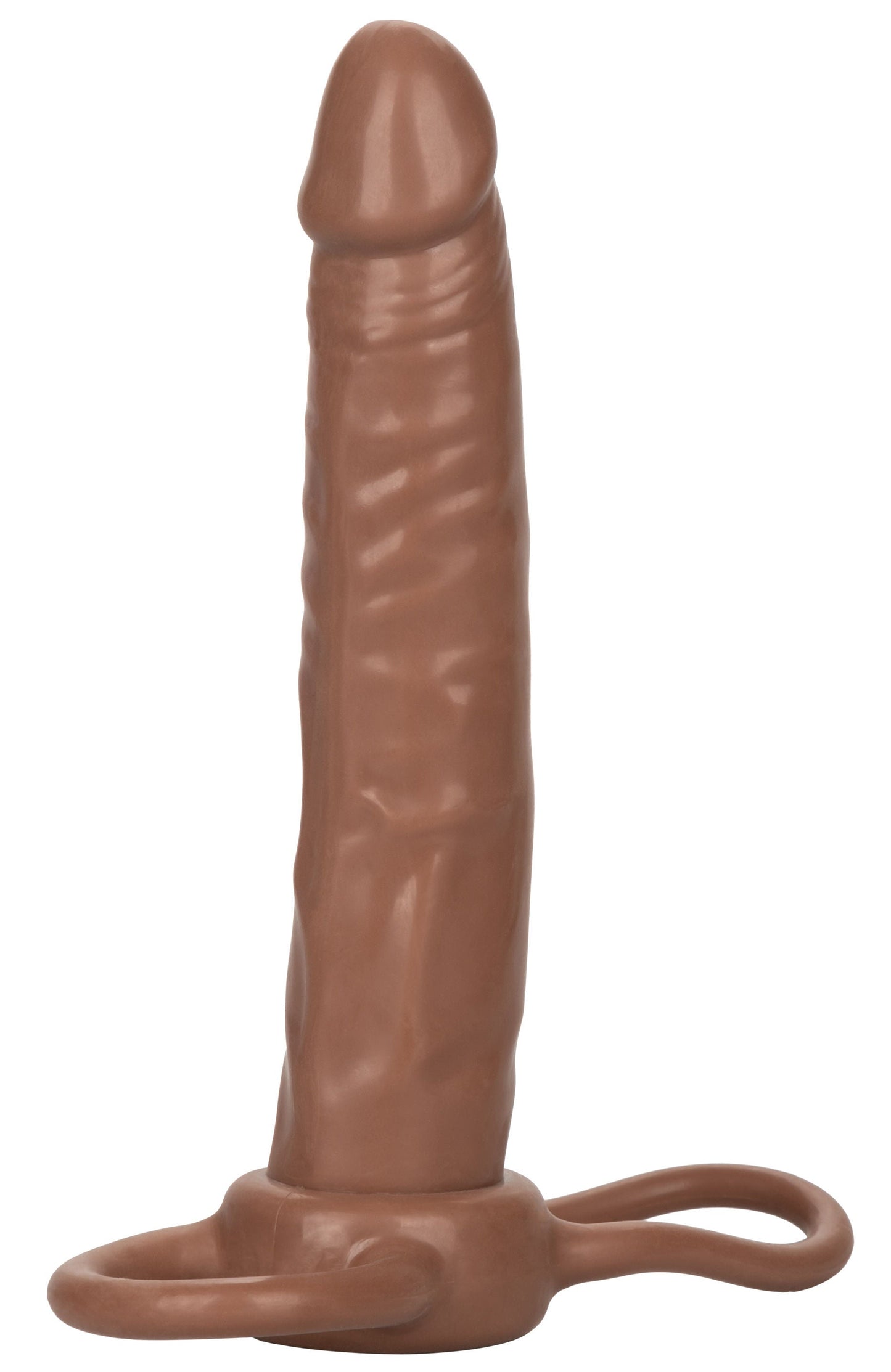Accommodator Dual Penetrator Brown Anal Dildo with Dual Ring Design > Sex Toys For Men > Penis Sleeves - Tophatter Daily Deals
