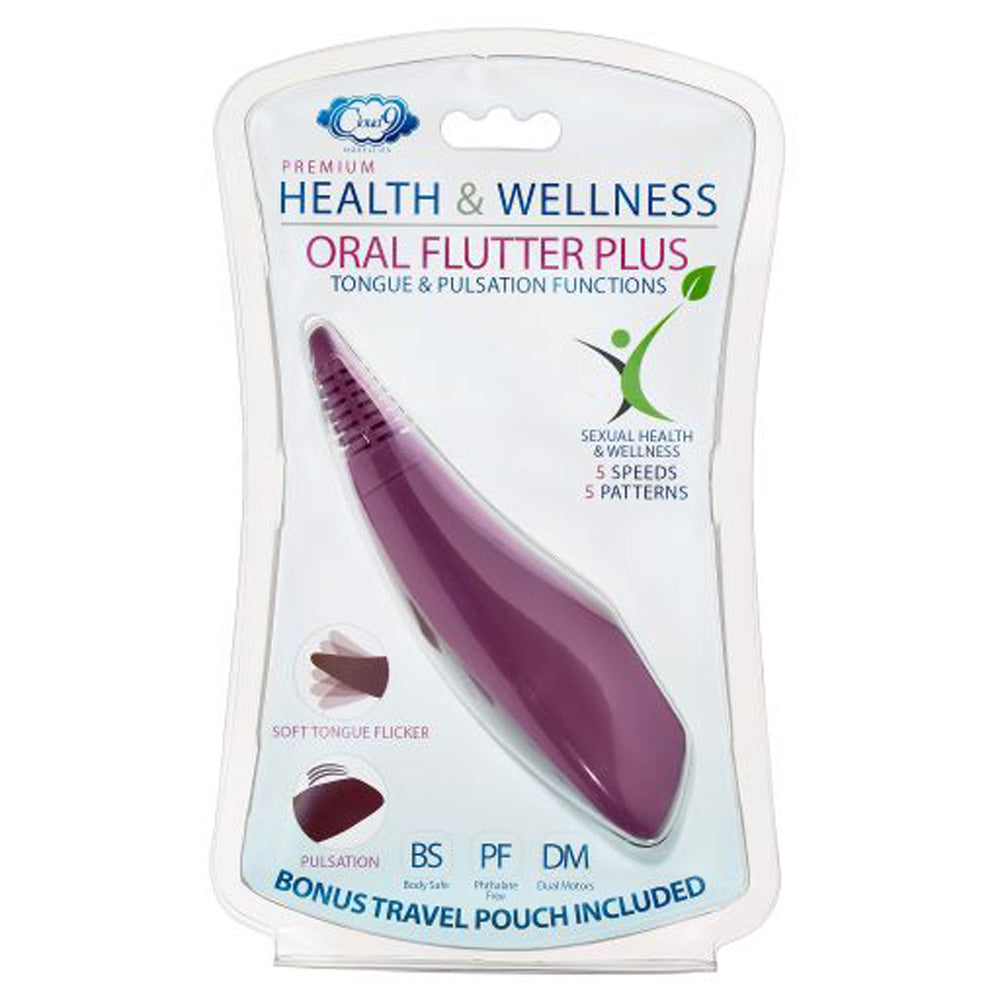 Cloud 9 Oral Flutter Plus (Plum) – Dual Function Oral Sex Simulator > Vibrators > Ladies > Clitoral Vibrators and Stimulators - Tophatter Daily Deals
