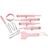 Kitty Bondage Set – Vegan Leather Adjustable Cuffs and Collar Bondage Set > Bondage Gear > Bondage Kits - Tophatter Daily Deals