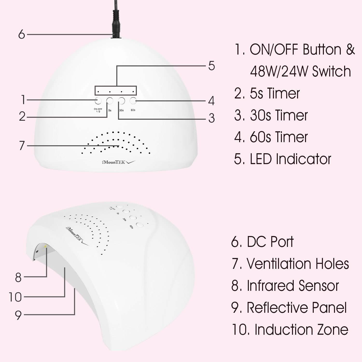 Nail Dryer 48W/24W UV LED Lamp Beauty & Personal Care - Tophatter Daily Deals