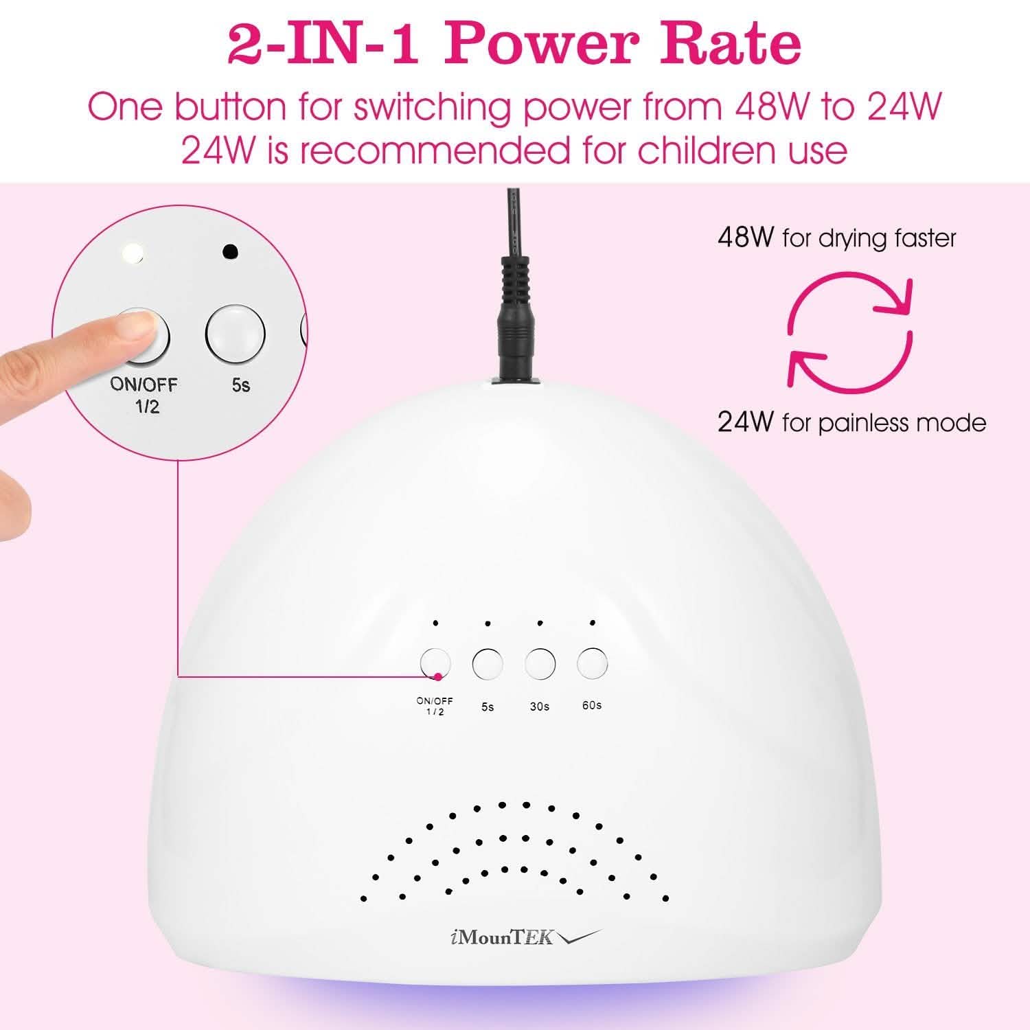 Nail Dryer 48W/24W UV LED Lamp Beauty & Personal Care - Tophatter Daily Deals