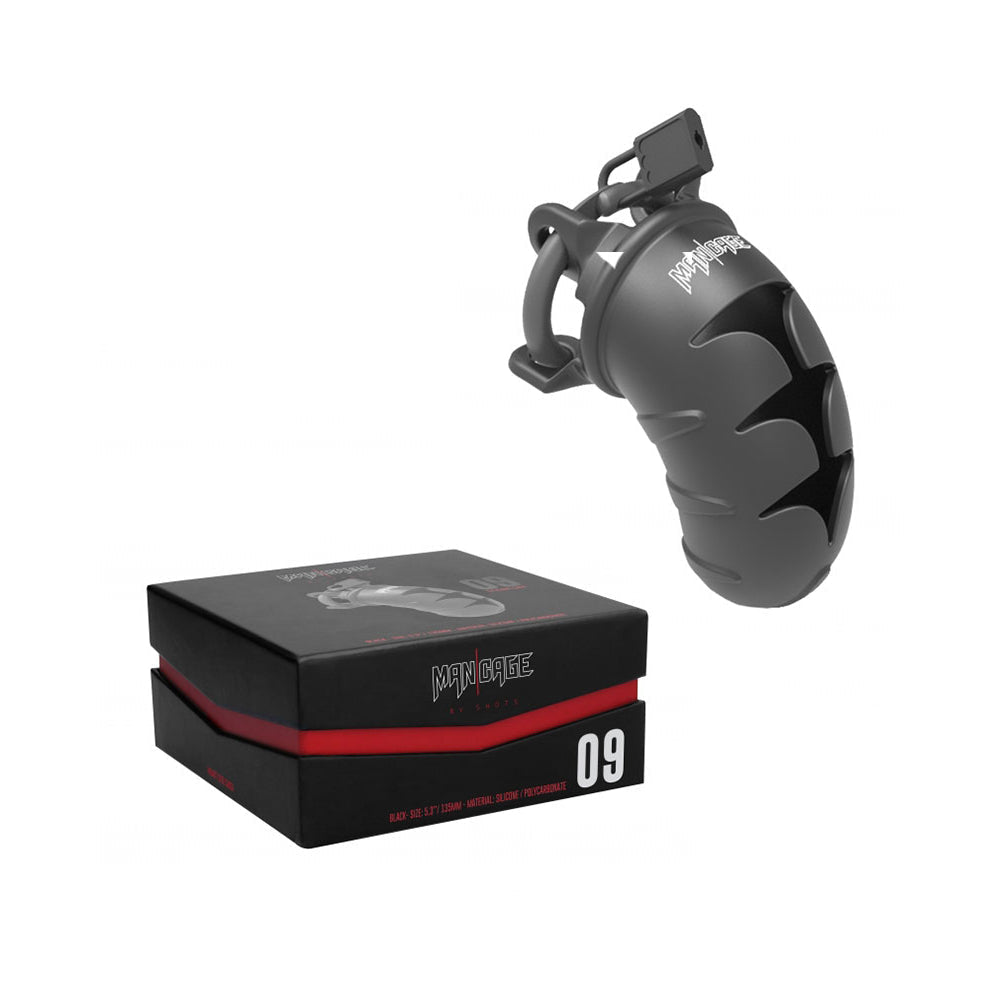Mancage Model 09 Chastity 5.3 inches Cock Cage Black - Tophatter Daily Deals
