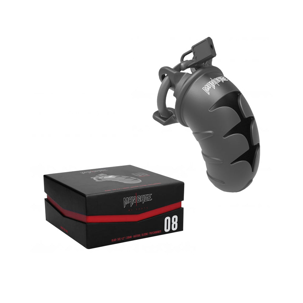 Mancage Chastity Model 08 4.2 inches Silicone Cock Cage Black - Tophatter Daily Deals