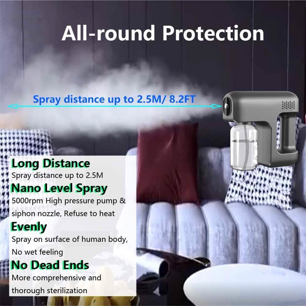 Nano Mist Pump Sprayer Machine Automatic with Blue Light Face Masks & PPE - Tophatter Daily Deals