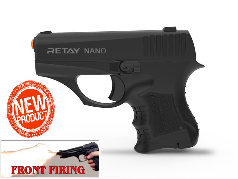 Retay NANO 8MM Model Front Firing Blank Gun Black Finish - Tophatter's Guns'N'Weapons Store Collectible Weapons - Tophatter Daily Deals