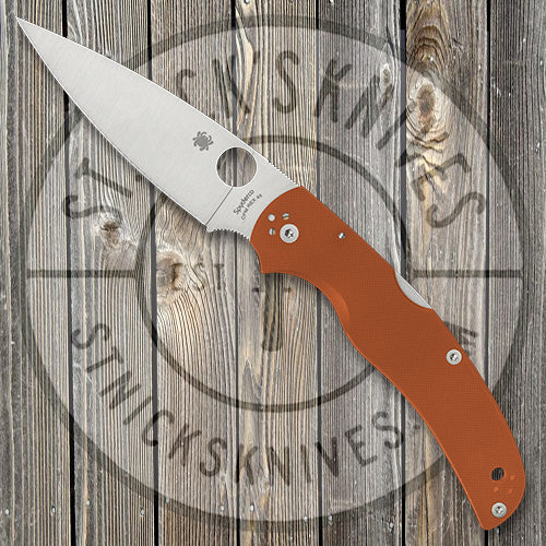 Spyderco Native Chief - Burnt Orange G10 - CPM-REX45 - Sprint Run - C244GPBORE Knives - Tophatter Daily Deals