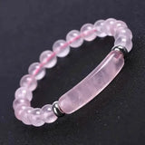 Natural Gemstone Crystal Rough Bracelet Pink Crystal Bracelet Bracelets - Tophatter Daily Deals