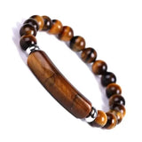 Natural Gemstone Crystal Rough Bracelet Tiger Eye Bracelet Bracelets - Tophatter Daily Deals