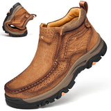 Natural Leather Motorcycle Boots Boots - Tophatter Daily Deals