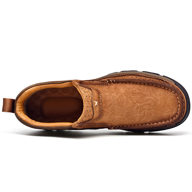Natural Leather Motorcycle Boots Boots - Tophatter Daily Deals