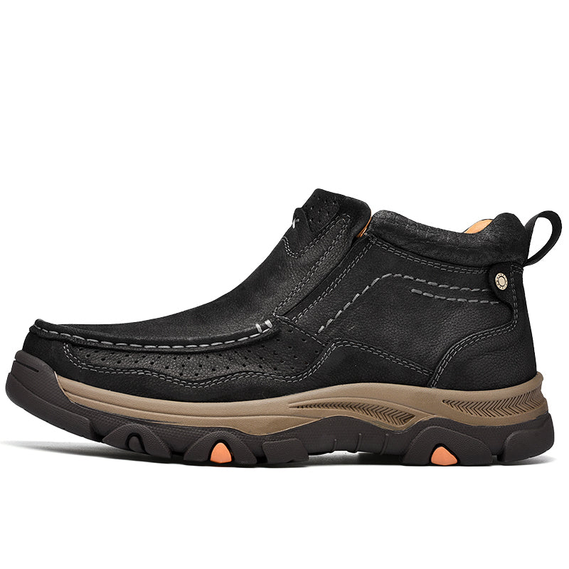 Natural Leather Motorcycle Boots Boots - Tophatter Daily Deals
