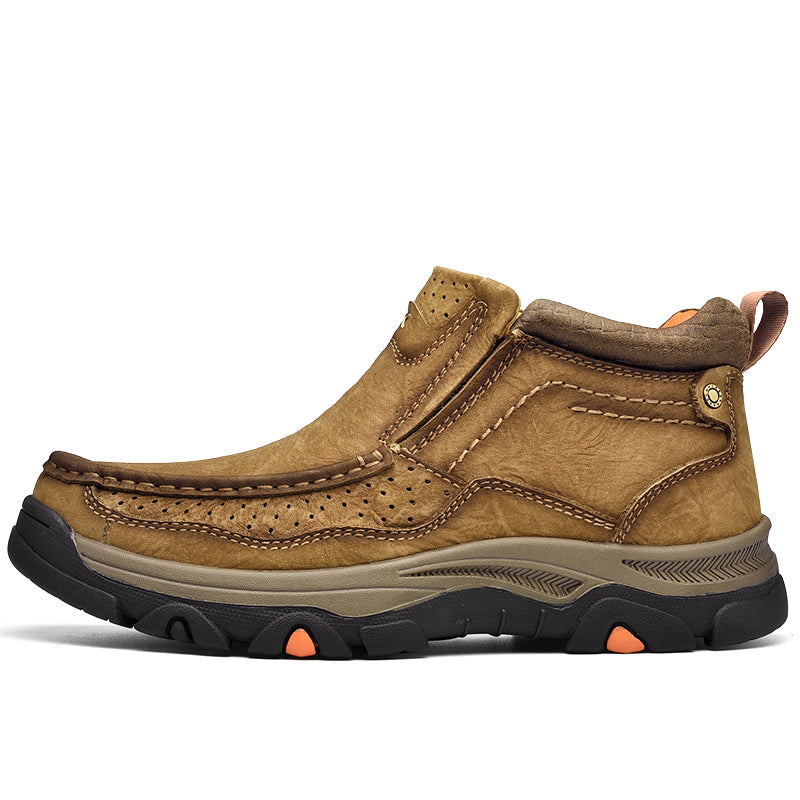 Natural Leather Motorcycle Boots Boots - Tophatter Daily Deals