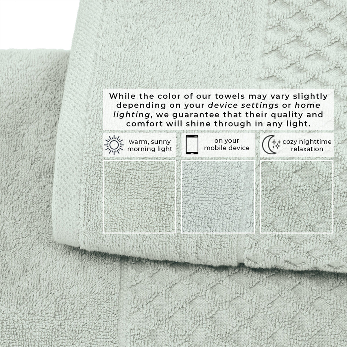 Cotton Diamond Waffle Weave Bath Towel Set - Grayson Collection Bath - Tophatter Daily Deals