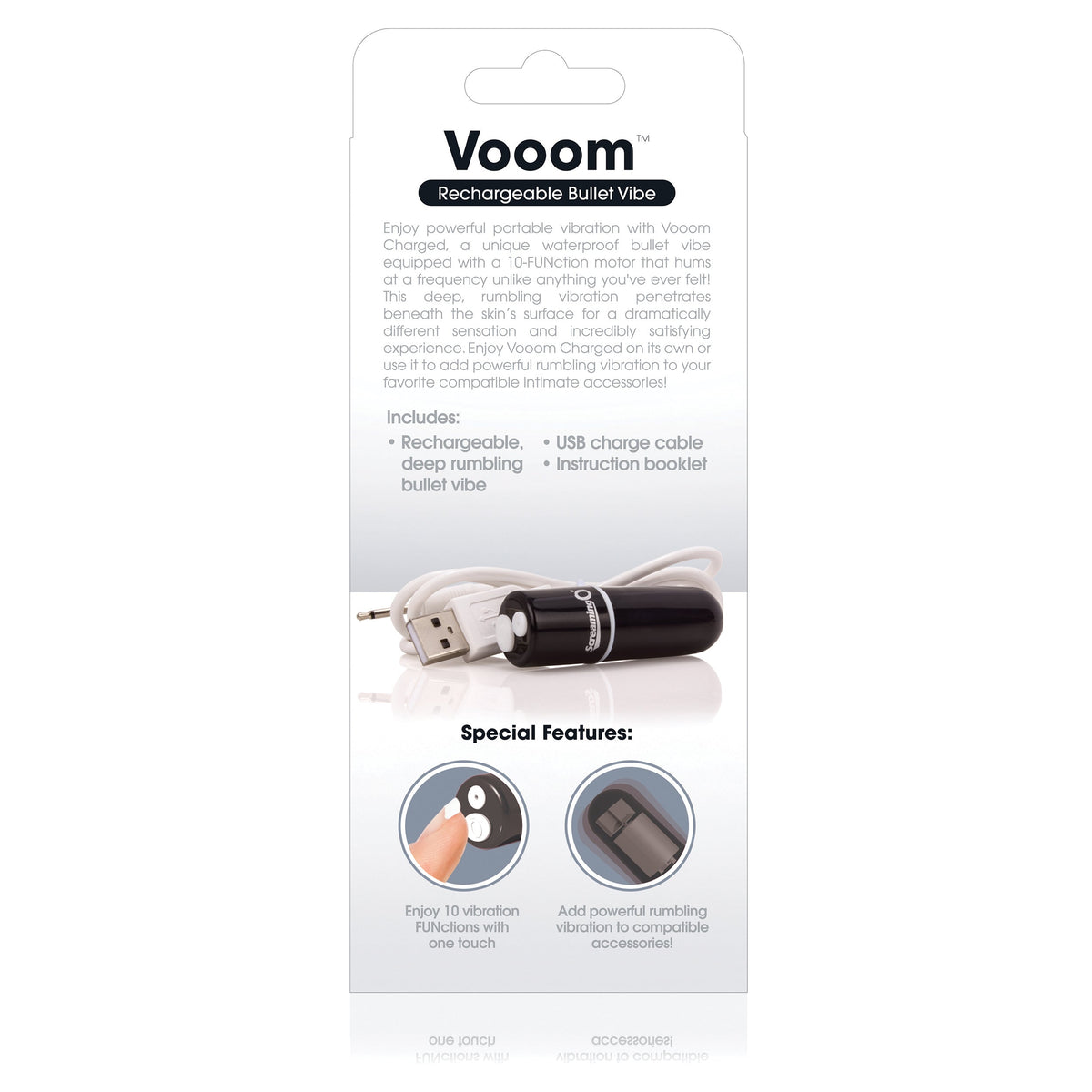 Vooom Bullet – Waterproof 10-Function Portable Bullet Vibrator > Vibrators > Mini Vibrators - Tophatter Daily Deals