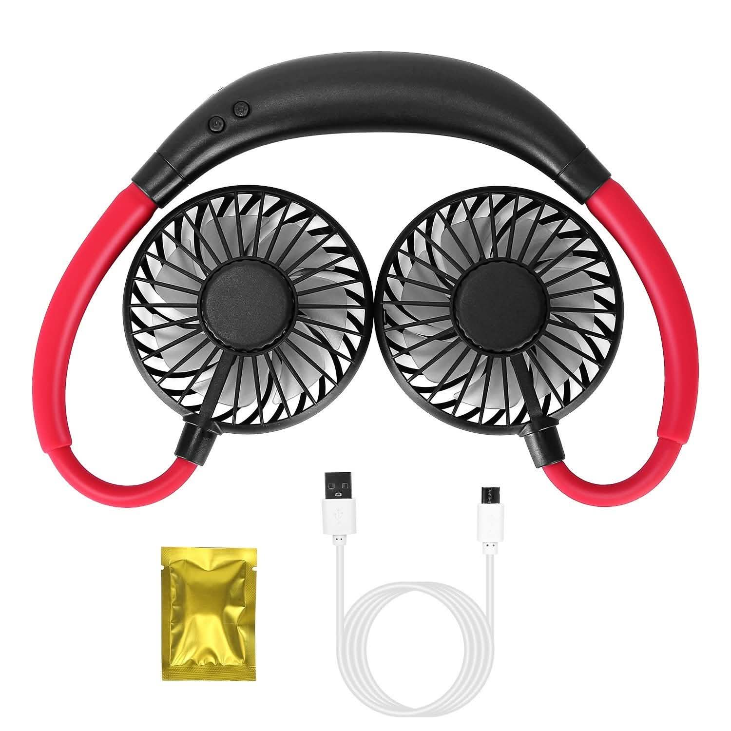 Neck Hanging Fan Hand Free Portable Outdoor Recreation - Tophatter Daily Deals