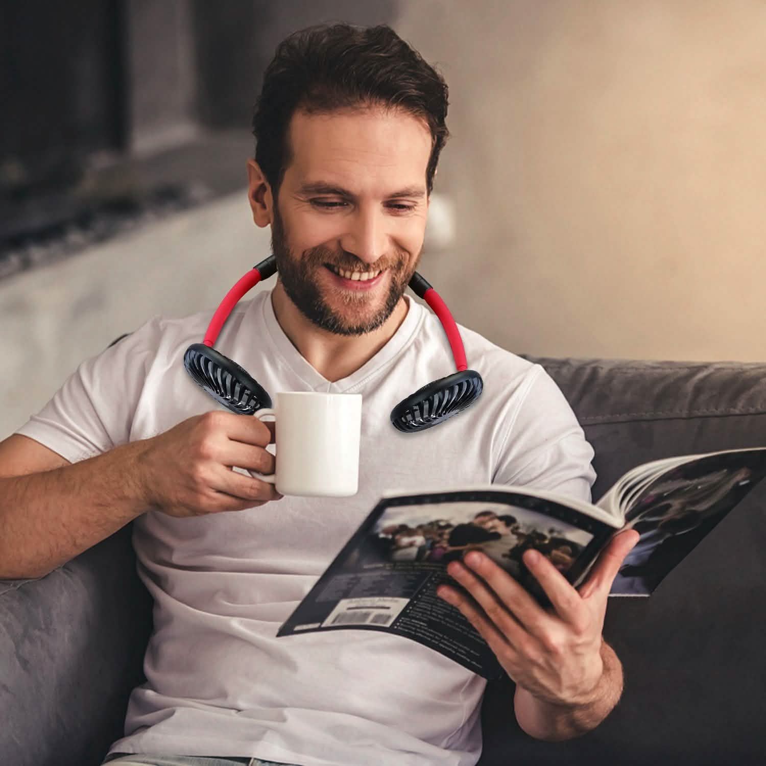 Neck Hanging Fan Hand Free Portable Outdoor Recreation - Tophatter Daily Deals