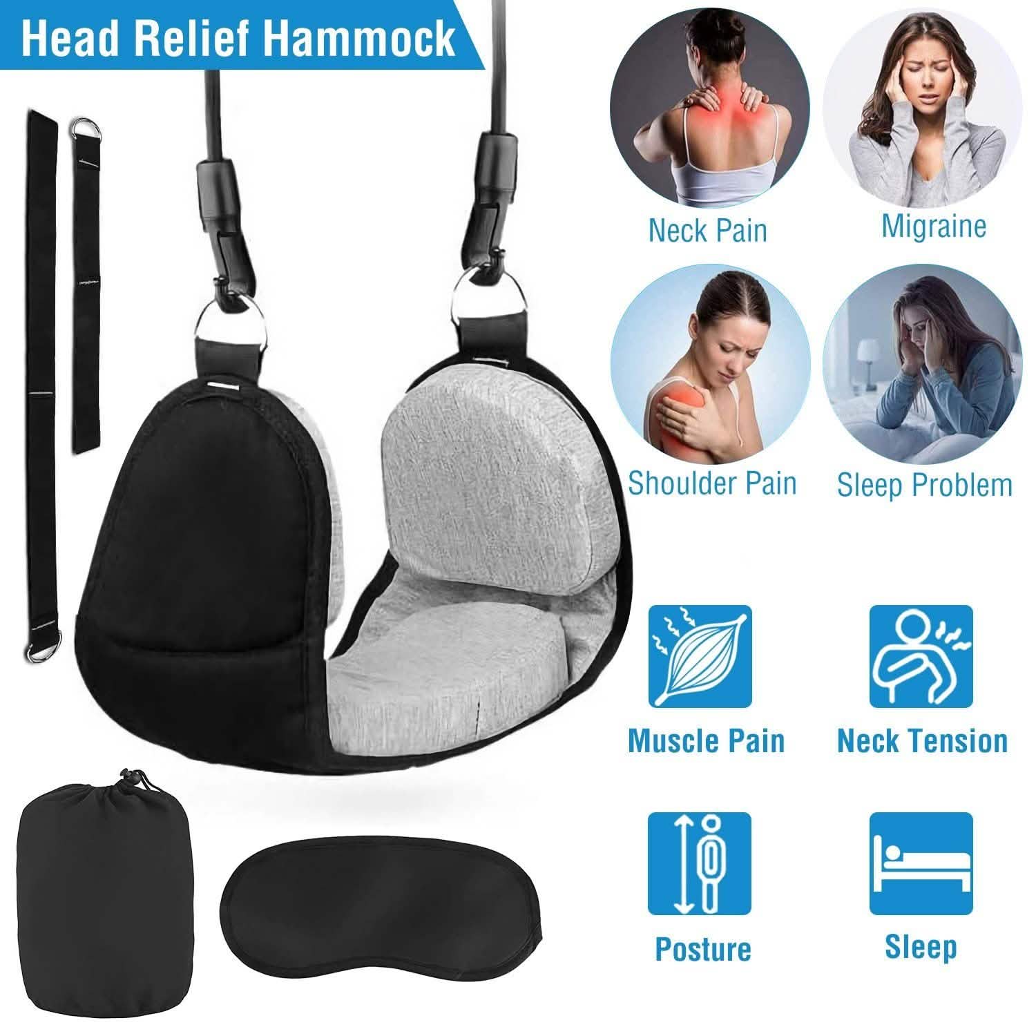 Neck Head Hammock Portable Cervical Traction Relief Hammock Health & Wellness - Tophatter Daily Deals