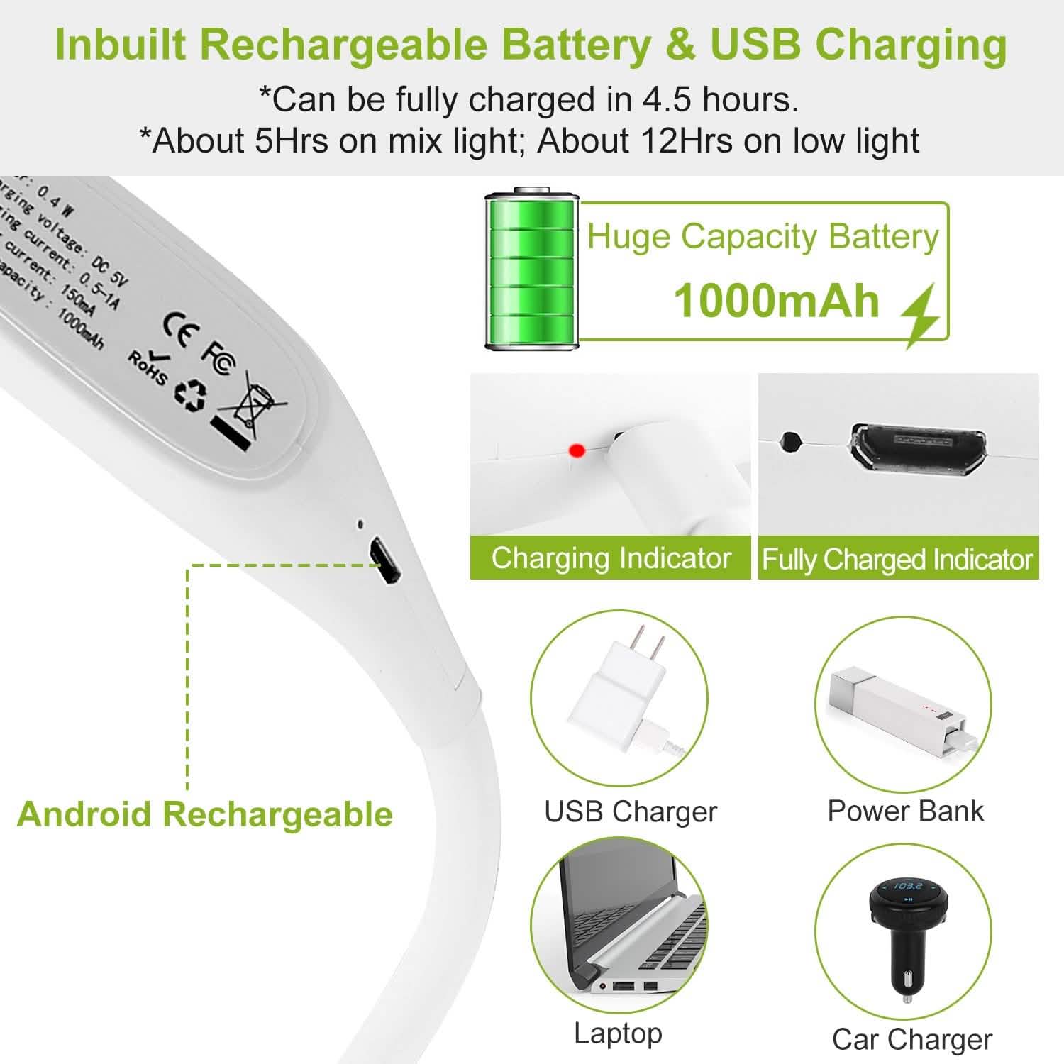 Neck Reading Light Rechargeable Book Bed Lamp Everything Else - Tophatter Daily Deals