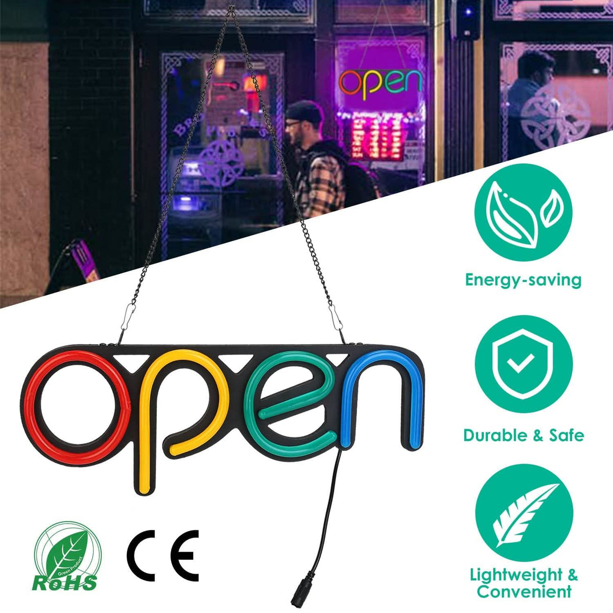 Neon Open Sign Light School, Office & Art Supplies - Tophatter Daily Deals