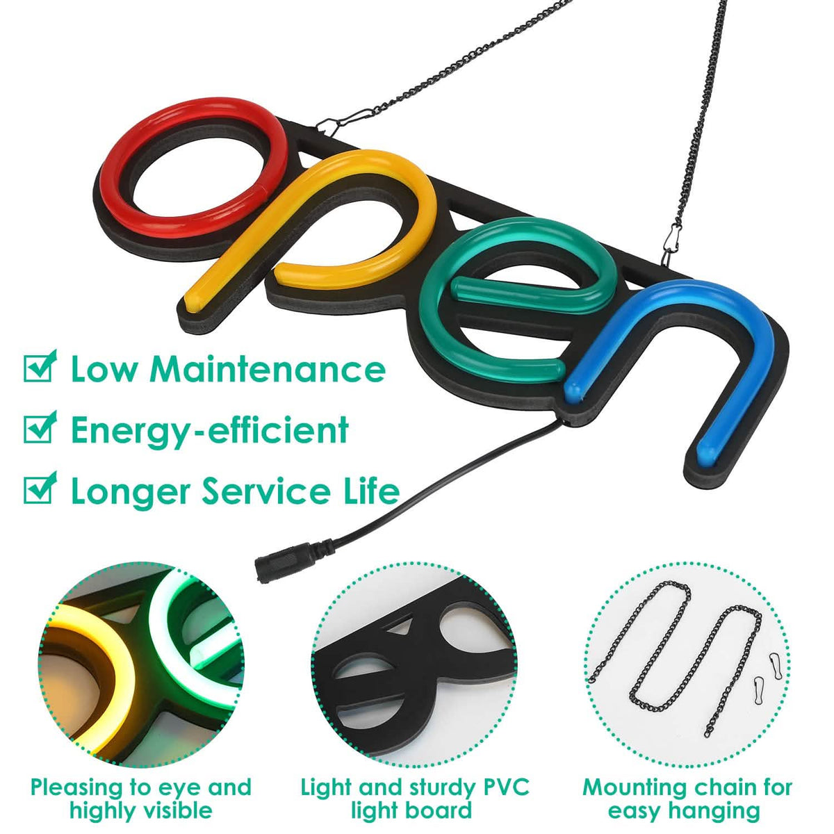 Neon Open Sign Light School, Office & Art Supplies - Tophatter Daily Deals