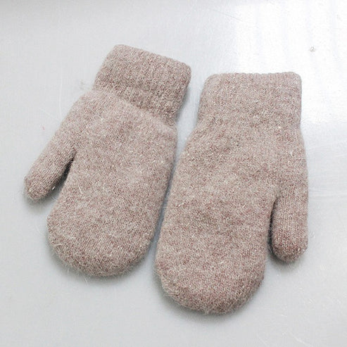 Warm Women Mittens - Ribbed Cuff Plush Faux Fur, Winter Camel - Tophatter Daily Deals