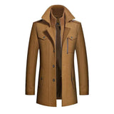 New Fashion Jacket Trench Coat for Men Brown Men's Outerwear - Tophatter Daily Deals