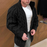 New Fashion Men's Sweater Cardigan Black Men's Outerwear - Tophatter Daily Deals
