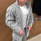 New Fashion Men's Sweater Cardigan Gray Men's Outerwear - Tophatter Daily Deals