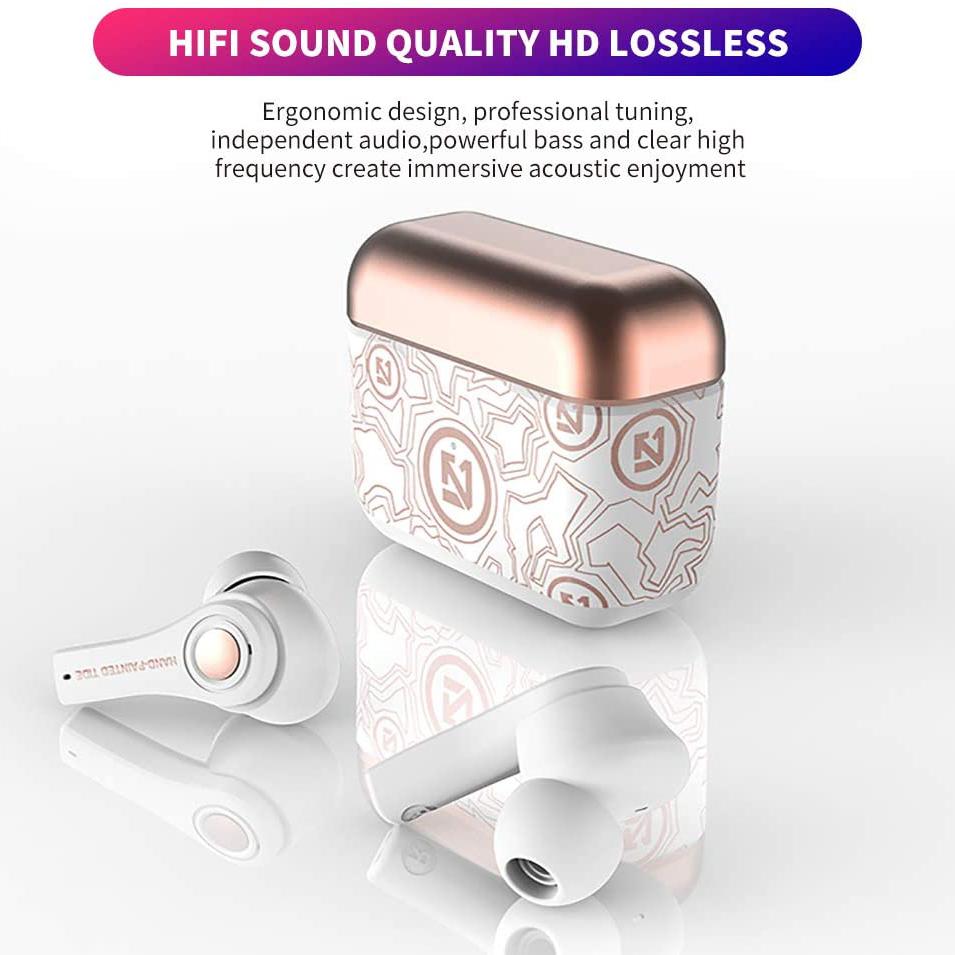 New Graffiti Wireless Earbuds Bluetooth 5.0 Earphones In-Ear Headphones - Tophatter Daily Deals