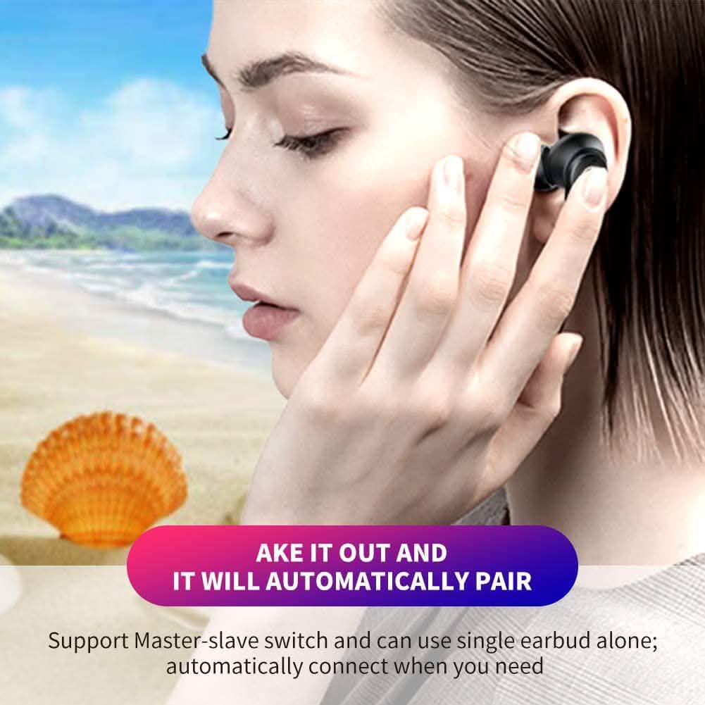 New Graffiti Wireless Earbuds Bluetooth 5.0 Earphones In-Ear Headphones - Tophatter Daily Deals