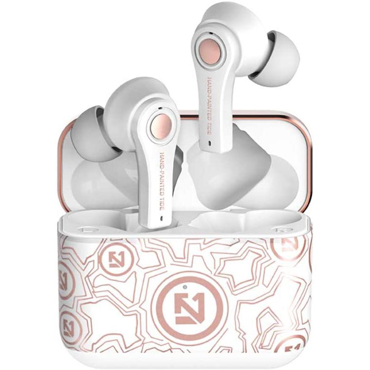 New Graffiti Wireless Earbuds Bluetooth 5.0 Earphones White In-Ear Headphones - Tophatter Daily Deals