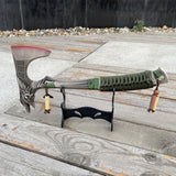Full-Size New Raven Bite Axe Bloodhound Heirloom 100% Metal With Real Rope Wrapped Handle - Tophatter Daily Deals