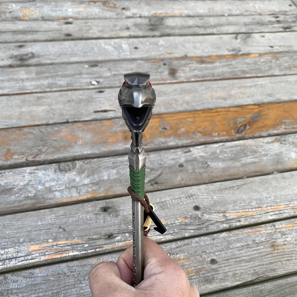 Full-Size New Raven Bite Axe Bloodhound Heirloom 100% Metal With Real Rope Wrapped Handle - Tophatter Daily Deals