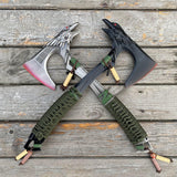 Full-Size New Raven Bite Axe Bloodhound Heirloom 100% Metal With Real Rope Wrapped Handle - Tophatter Daily Deals