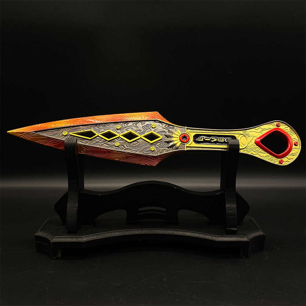 Wraith Heirloom Recolor Hope's Dawn Wraith Kunai Top Rank Metal Replica Kunai & Wood Stand - Tophatter Daily Deals