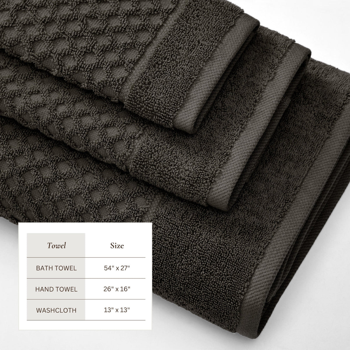 Cotton Diamond Waffle Weave Bath Towel Set - Grayson Collection Bath - Tophatter Daily Deals