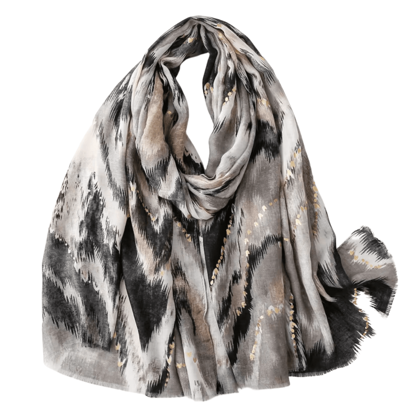 Abstract and Subtle Gold Lightweight Scarf Multi Scarves - Tophatter Daily Deals