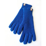 Warm Cozy Gloves - Ribbed Slim Knit, Cotton Blend, Winter Blue - Tophatter Daily Deals