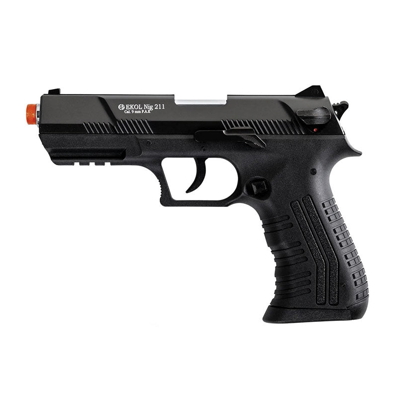 NEW RELEASE! EKOL NIG 211 Black - Front Firing 9mm Blank Gun - Tophatter's Weapons'N'Deals Blank Firing Replica Guns - Tophatter Daily Deals