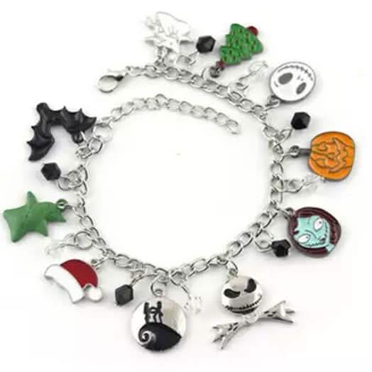 Nightmare Before Christmas Jack Skellington Sally Gothic Bracelet Style 2 Bracelets - Tophatter Daily Deals