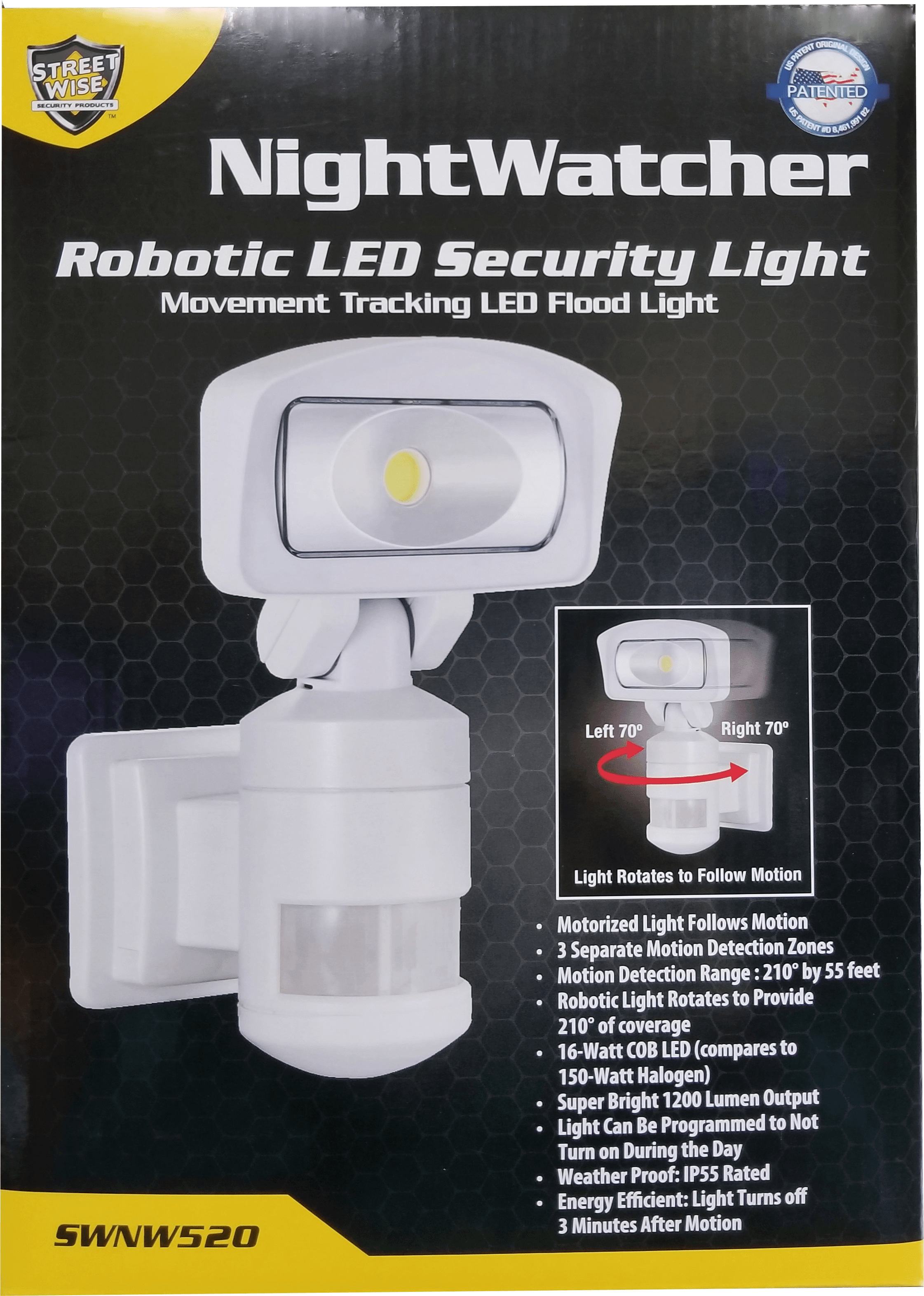 Versonel Nightwatcher Robotic LED Security Lighting Security - Tophatter Daily Deals