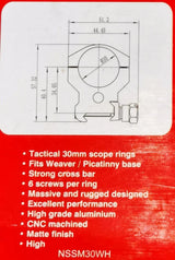 NIKKO STIRLING TAC-LOK RINGS, 30MM HIGH PICATINNY - Tophatter's Army Deals OPTICS & SCOPES - Tophatter Daily Deals