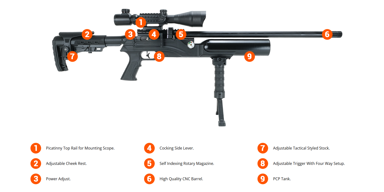 NIKSAN OZARK-TS 425CC TACTICAL PCP (21.65") - .22 - Tophatter's Army Deals RIFLES - Tophatter Daily Deals