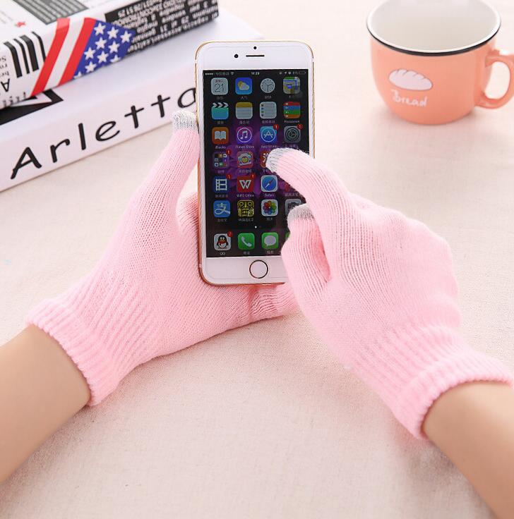 Warm Cozy Womens Gloves - Five-Finger Suede Fleece Winter - Tophatter Daily Deals