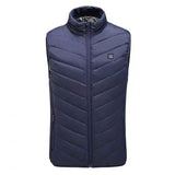 Nine Districts Intelligent Heating Vest Electric Heating Blue Men's Outerwear - Tophatter Daily Deals